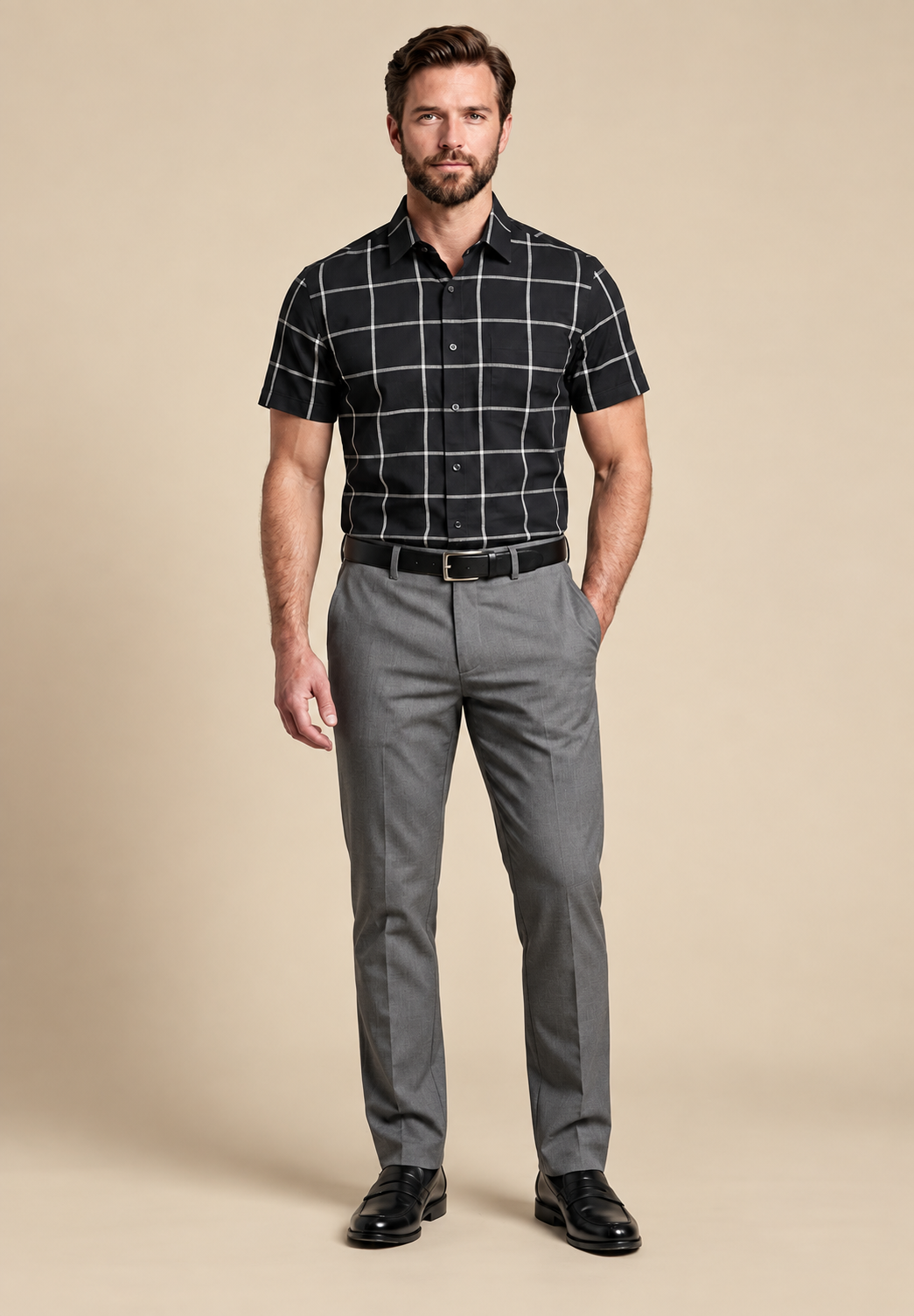 Check Shirt - Black