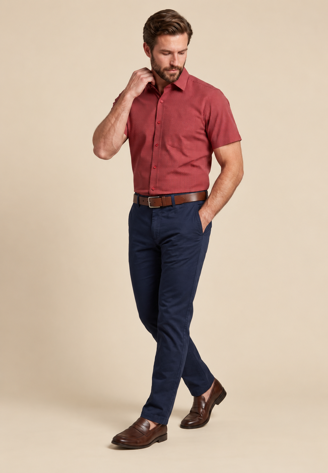Micro Shirt - Brick Red