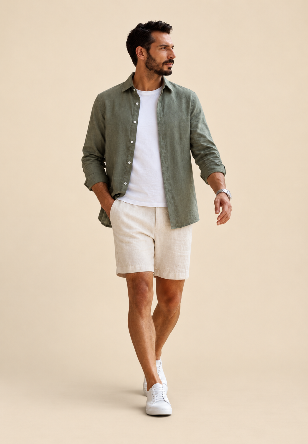 Linen Shirt - Navy