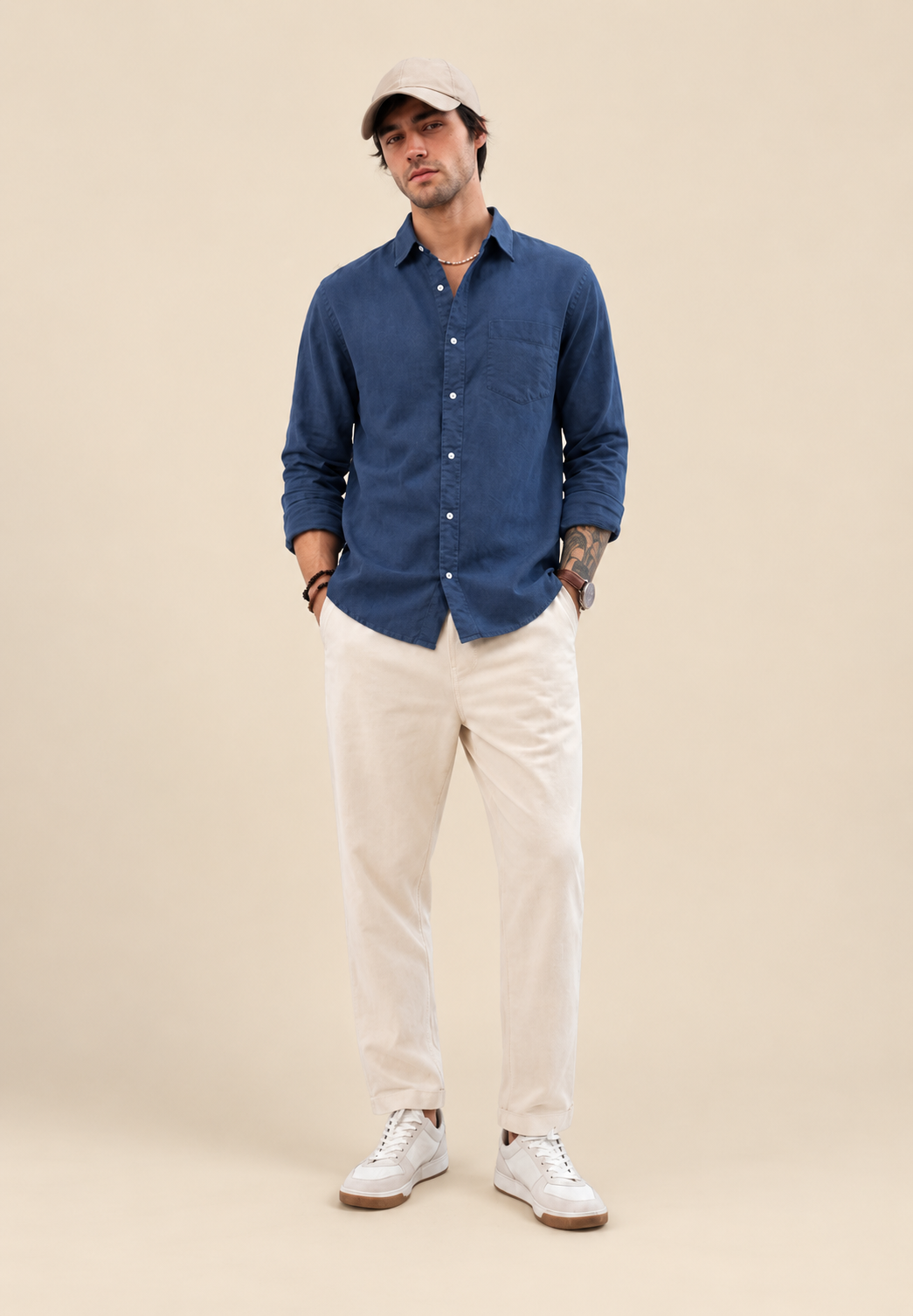 Linen Shirt - Navy